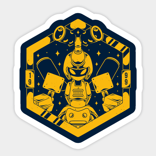 Kabuto Type Robot Sticker by Alundrart